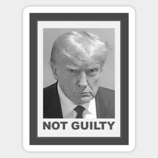 Trump Mug Shot Not Guilty Magnet